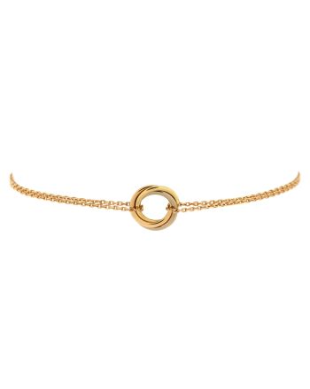 Trinity Chain Bracelet 18K Tricolor Gold