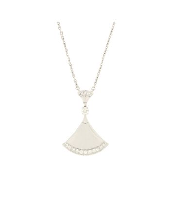 Divas' Dream Pendant Necklace 18K White Gold with Diamonds Large