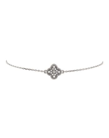 Sweet Alhambra Bracelet 18K White Gold and Diamonds