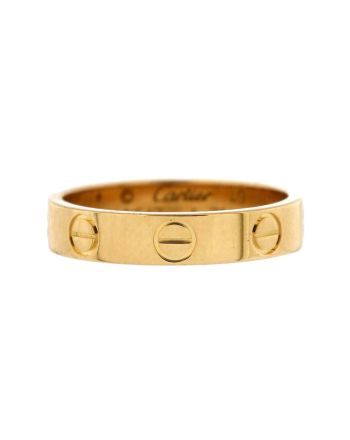 Love Wedding Band Ring 18K Yellow Gold