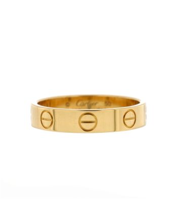 Love Wedding Band Ring 18K Yellow Gold