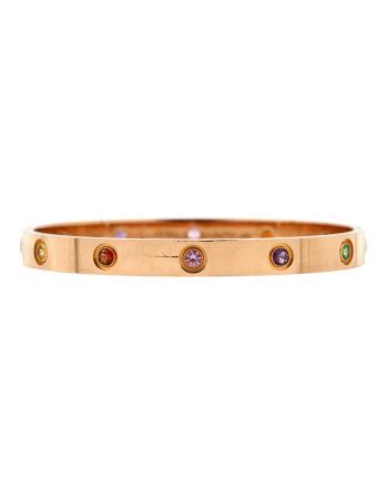 Love 10 Stone Bracelet 18K Rose Gold with Garnet, Amethyst and Sapphire