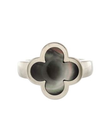 Pure Alhambra Ring 18K White Gold and Mother of Pearl