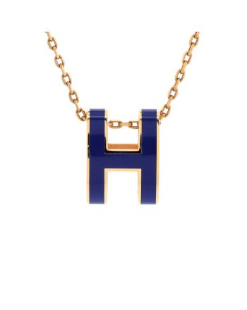 Pop H Pendant Chain Necklace Metal and Enamel