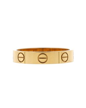 Love Wedding Band Ring 18K Yellow Gold