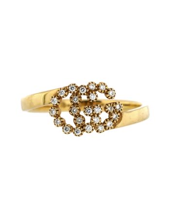 GG Running Ring 18K Yellow Gold with Diamonds