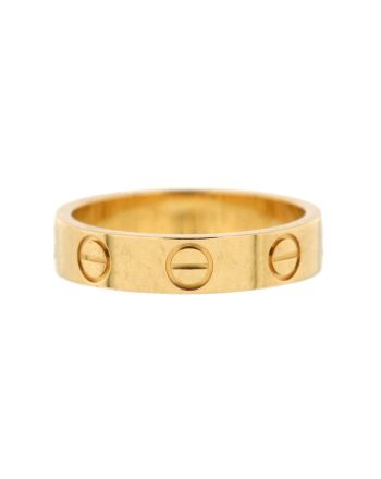 Love Wedding Band Ring 18K Yellow Gold