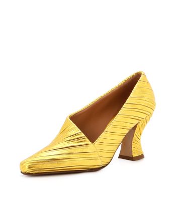 Women's Folded Almond Pumps Lame