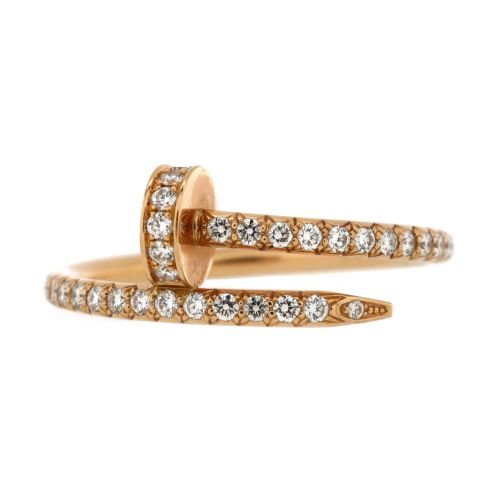 Juste un Clou Paved Ring 18K Rose Gold with Diamonds Small