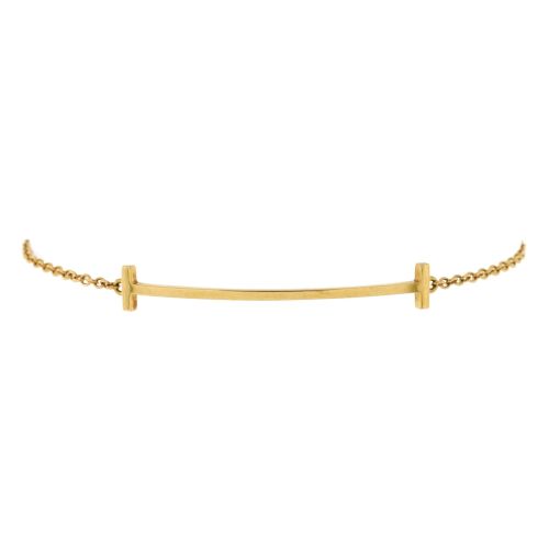 T Smile Chain Bracelet 18K Yellow Gold Medium