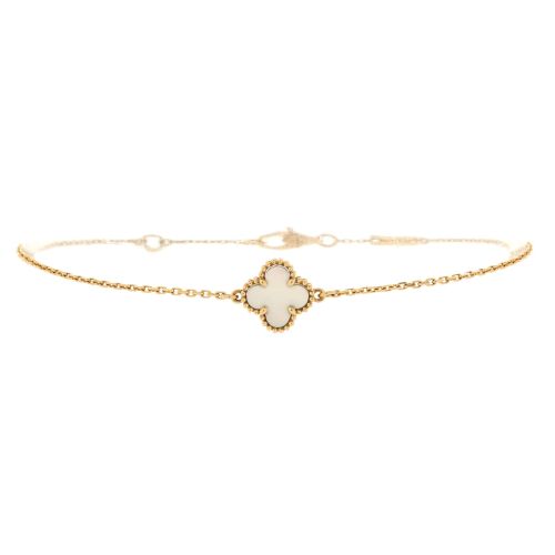 Sweet Alhambra Bracelet 18K Yellow Gold and Mother of Pearl