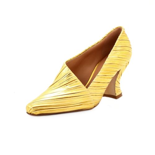 Women's Folded Almond Pumps Lame