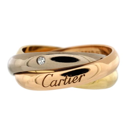 5 Diamond Trinity Ring 18K Tricolor Gold