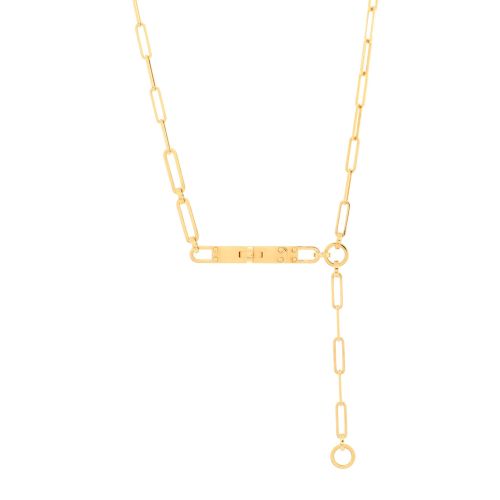 Kelly Chaine Lariat Necklace 18K Yellow Gold Small