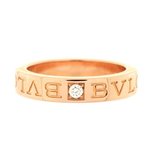 Bvlgari Bvlgari Band Ring 18K Rose Gold with Diamond